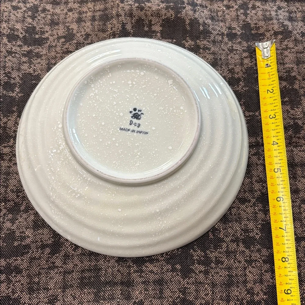 Kafuh Japan Stoneware Dog Plate — Paw Print Design — 8.25” — Size M